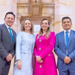 El senador Manuel Virgüez Piraquive, la representante Maritza Álvarez, la senadora Ana Paola Agudelo y el senador Carlos Eduardo Guevara miembros de la Bancada del Partido MIRA en el Congreso