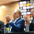 Conferencia de prensa ofrecida este lunes 14 de septiembre por el presidente de la FCF, Ramón Jesurun, y el alcalde de Cali, Alejandro Eder, con motivo del anuncio de los partidos correspondientes a la fecha FIFA de noviembre. Foto FCF