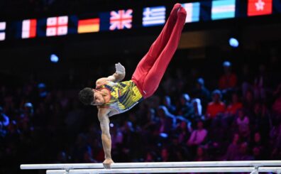 El gimnasta colombiano Ángel Barajas obtuvo un histórico quinto lugar en el concurso completo (All-Around) de mayores en el Campeonato Mundial de Gimnasia Artística de Róterdam 2026.Foto cortesía: Unión Panamericana de Gimnasia.