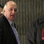 Sebas Pretelt en su llegada a la Fiscalía en Bogotá.