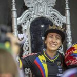Mariana Pajón oro en la contrarreloj de la Copa Mundo BMX. La colombiana registró un tiempo de 31 segundos y 975 milésimas para dejar en la segunda posición a la australiana Caroline BuchananFoto. UCI BMX Supercross