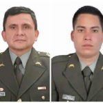 Coronel Alfredo Ruíz y el patrullero Juan David Marmolejo