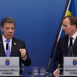 Foto: César Carrión - SIG
El Presidente Juan Manuel Santos dijo este lunes en Estocolmo, luego de reunirse con el Primer Ministro sueco Stefen Lofven, que las Farc deben acelerar la negociación para poner fin al conflicto.