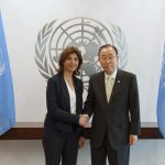 Canciller María Ángela Holguín tras su reunión con el Secretario General de Naciones Unidas