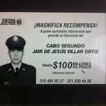 Ejército ofreció $ 100 millones por información que permita liberación del cabo Villar