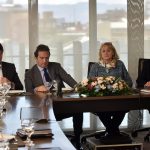 Miguel Uribe Turbay, Martín Carrizosa Calle, Mónica de Greiff y Daniel Mejía