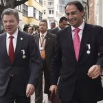 Presidente santos y el Rector del Rosario