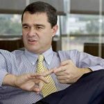 Carlos Raul Yepes, chief executive officer of Bancolombia SA, speaks during an interview at the company's office in Medellin, Colombia, on Monday, March 5, 2012. Bancolombia SA, Colombia's biggest lender, is considering refinancing its debt, including through an exchange, after selling a record $2.7 billion of bonds last year, Yepes said. Photographer: Paul Smith/Bloomberg *** Local Caption *** Carlos Raul Yepes *** Local Caption *** Carlos Raul Yepes