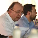 En el municipio de Apartadó (Antioquia), el ministro de Defensa, Luis Carlos Villegas, asistió a la sesión especial de la Comisión Segunda del Senado de la República que se desarrolló en la región de Urabá. Foto: Mauricio Orjuela/Mindefensa