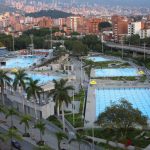 Piscinas en la Unidad Deportiva Atanasio Girardot.