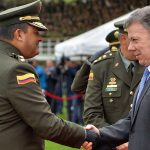 El general Jorge Nieto, director de la Policía Nacional, recibió del Presidente Santos la cuarta estrella, durante la ceremonia de ascenso cumplida en la Escuela de Cadetes General Santander.
Bogotá -Foto: Juan David Tena - SIG