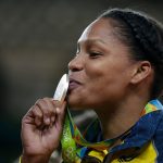 Yuri Alvear, con su medalla de plata en el judo de Río, segunda de Colombia en estos Juegos, y segunda olímpica de ella en su carrera.