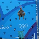 Sebastián Morales, en la final del trampolín de tres metros.