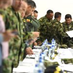 En Pereira, el presidente Juan Manuel Santos, en compañía de Luis Carlos Villegas, ministro de Defensa Nacional