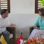 Canciller María Ángela Holguín, en Cartagena, continuó este martes 27 de septiembre, con una reunión con el Secretario de Estado del Departamento Federal de Asuntos Exteriores de Suiza, Yves Rossier.