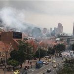petardo en la carrera 7.ª con calle 34 en Bogotá