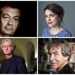 ​Izquierda: Pierre Lemaître y Patrick Deville. Derecha: Véronique Ovaldé y  François Jullien.