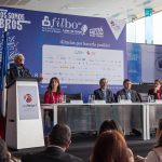 De izquierda a derecha: Jean Marc Laforêt, embajador de Francia en Colombia, María Claudia Angulo, Secretaria de Educación del Distrito, Enrique González Villa, presidente de la Cámara Colombiana del Libro,, Mario Cajiao, Vicepresidente de Asuntos Corporativos Corferias, Anne Louyot, comisaria general año Colombia-Francia 2017 y María Claudia López, Secretaria de Cultura y Recreación.