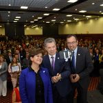 La directora de Función Pública, el Presidente Juan Manuel Santos y el Secretario General de la Presidencia, Alfonso Prada, acompañaron a miles de servidores públicos en su día.
