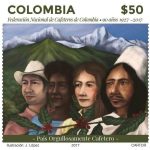 libro y estampilla conmemorativos a los 90 años de la Federación Nacional de Cafeteros