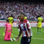 Jarlan Barrera celebra el segundo tanto del encuentro Foto Hansel Vásquez-EL HERALDO