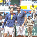 El tenista croata Marin Cilic, número cinco del ránking ATP, derrotó hoy con un cómodo 6-3, 6-4 y 6-4 al colombiano Santiago Giraldo 2017-09-17 21.22.58