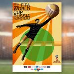 El póster oficial, presentado en el metro de Moscú