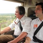 Ministro de Transporte y presidente de la ANI en sobrevuelo