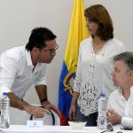 El Presidente Santos y la Canciller María Ángela Holguín durante la jornada de trabajo en Cúcuta en la se hace seguimiento al plan de atención y control de la migración de ciudadanos venezolanos hacia nuestro país.