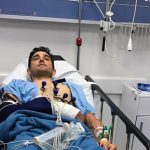 Óscar Sevilla debió ser sometido a cirugía por fractura en uno de sus brazos.	Fuente : @paisadeportes