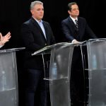 Humberto de la Calle, Iván Duque, Germán Vargas y Gustavo Petro debatieron sobre la capital.