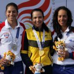 Paola Moreno (Centro), golfista colombiana.@OlimpicoCol
