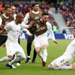El festejo uruguayo en Rusia