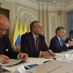El Presidente Juan Manuel Santos lideró este martes la reunión de la Comisión Nacional de Garantías de Seguridad, en compañía del Vicepresidente Naranjo y los ministros del Interior, Defensa y Justicia.