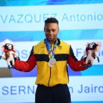 Francisco Mosquera (Col) – Pesas arranque división 62 kg.