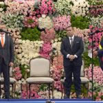 El Presidente de la República, Iván Duque Márquez, juramenta a su Vicepresidenta, Marta Lucía Ramírez, durante la ceremonia de trasmisión del mando.