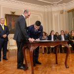 Posesión del nuevo ministro de Vivienda, Ciudad y Territorio, Jonathan Malagón. Foto: Presidencia de la República.