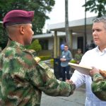 ‘No hay responsabilidad más grande que proteger a un pueblo’, les dijo el Presidente a los soldados de la Cuarta Brigada.Foto: Mónica González - Presidencia