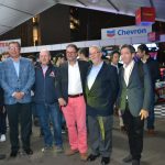 DE Izq. a der. aparecen Jorge Hernán Tobón, Presidente de Autódromos S.A.; Elías Botero y Guillermo Olarte, miembros Comité Ejecutivo FCAD; el presidente del Club Los Tortugas, Luis Abondano; Santiago Echavarría, Presidente FCAD y Germán Mejía, Periodista especializado.
