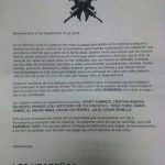 Panfleto de Amenzas a Periodistas