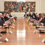 Una reunión ampliada en la que abordaron distintos temas de la relación bilateral sostuvieron el Presidente Duque y su gabinete y el Mandatario de Alemania, Frank-Walter Steinmeier, y la delegación que lo acompañó durante su visita oficial al país.