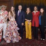 En la Casa de Nariño, El Presidente y la Primera Dama recibieron a los Reyes del Carnaval de Barranquilla, Carolina Segebre y Freddy Cervantes, los acompañan la Ministra de Cultura y la Alta Consejera para las Regiones.Foto: archivo, Efraín Herrera - Presidencia